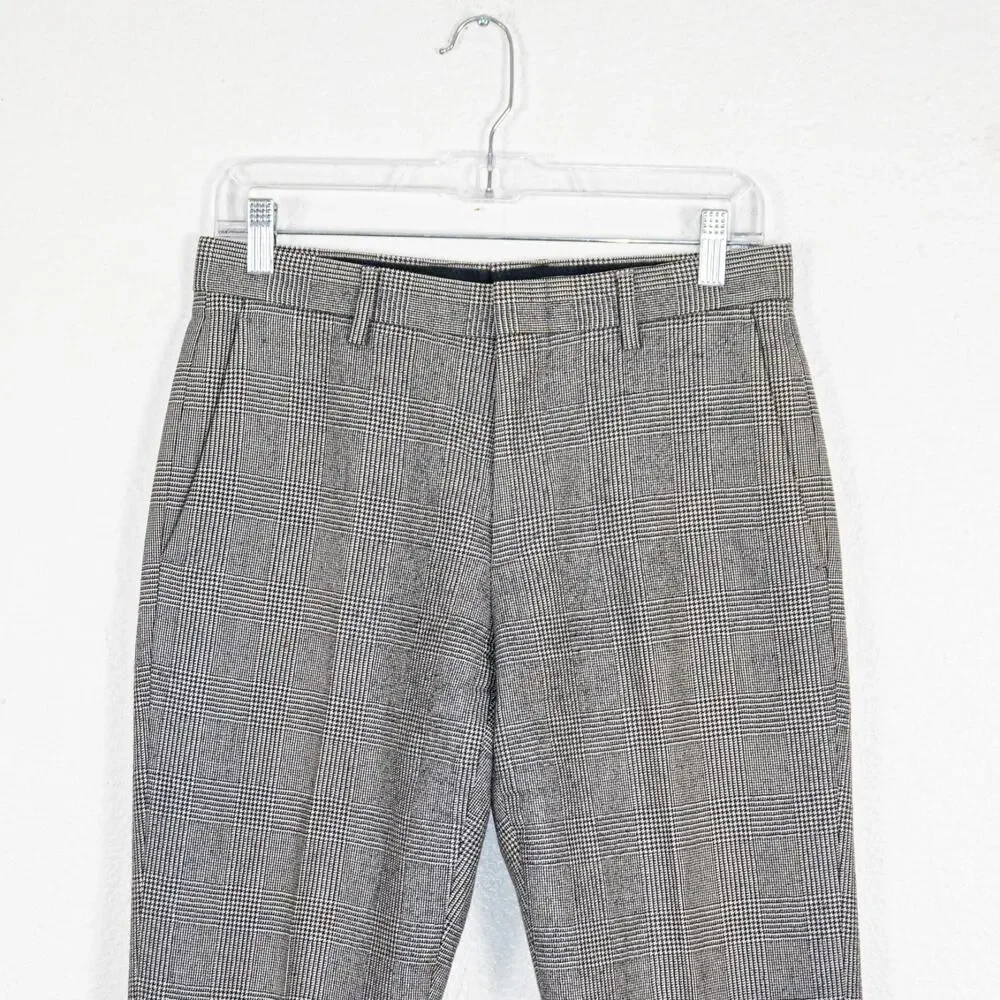 J.Crew Ludlow Slim Houndstooth Tweed Pant Wool Vitale Barberis Cononico 29